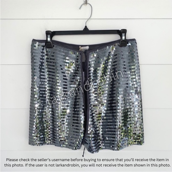 NEW Oseree Sequined Skirt Silver Medium-Large - Picture 13 of 16